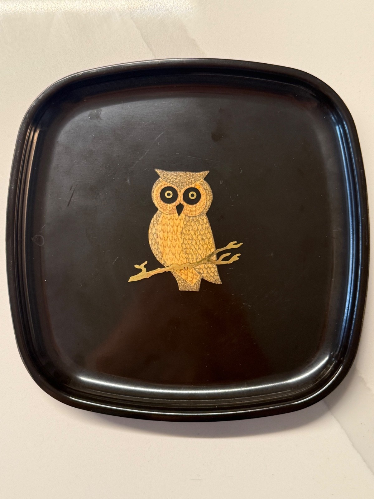 Vintage Couroc of Monterey Owl on Branch 8.5\