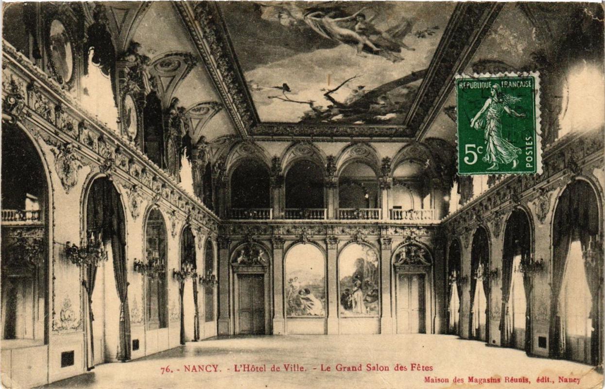 Old postcard Nancy L'Hotel de Ville Le Grand Salon des Fetes (680563)