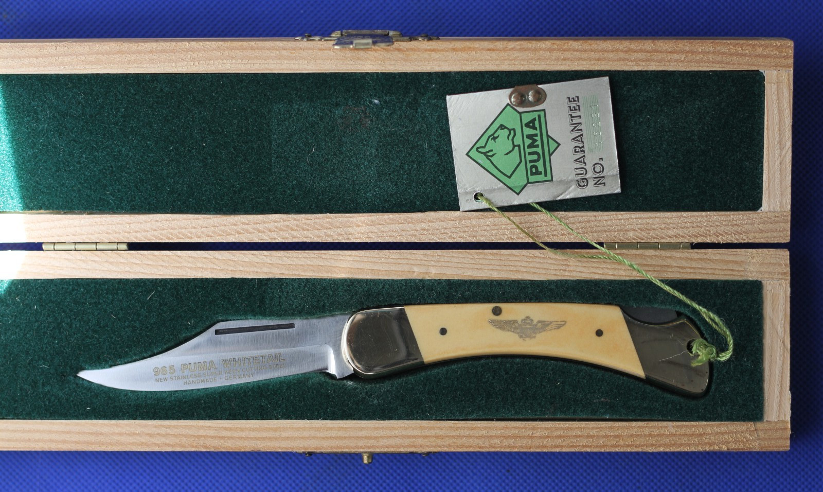 Rare Vintage Puma 965 Whitetail, Lockblade, NIB, NOS, 1982