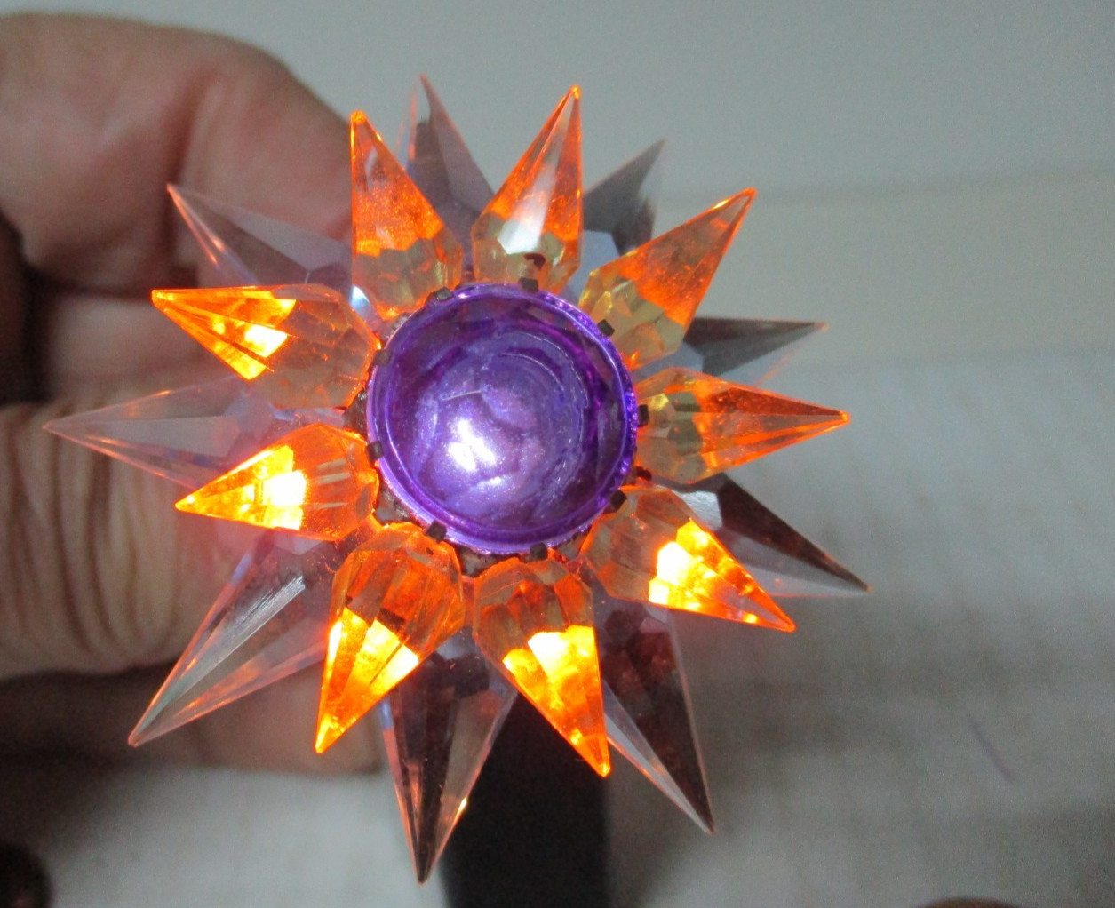 1930's Double Row MATCHLESS STAR Light - Blue Amber Cobalt - 500 Size