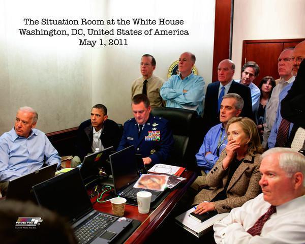 Barack Obama Hillary Clinton Joe Biden Operation Neptune Spear Licensed 8x10 Pho