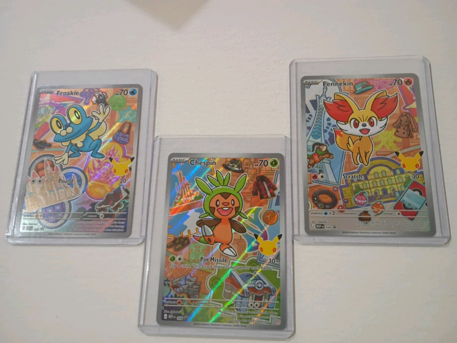 Chespin 058 Fennekin 059 Froakie 060 Me: First Partner Series 3 Promo Lot NM EN Chespin 058 Fennekin 059 Froakie 060 Me: First Partner Series 3 Promo Lot NM EN