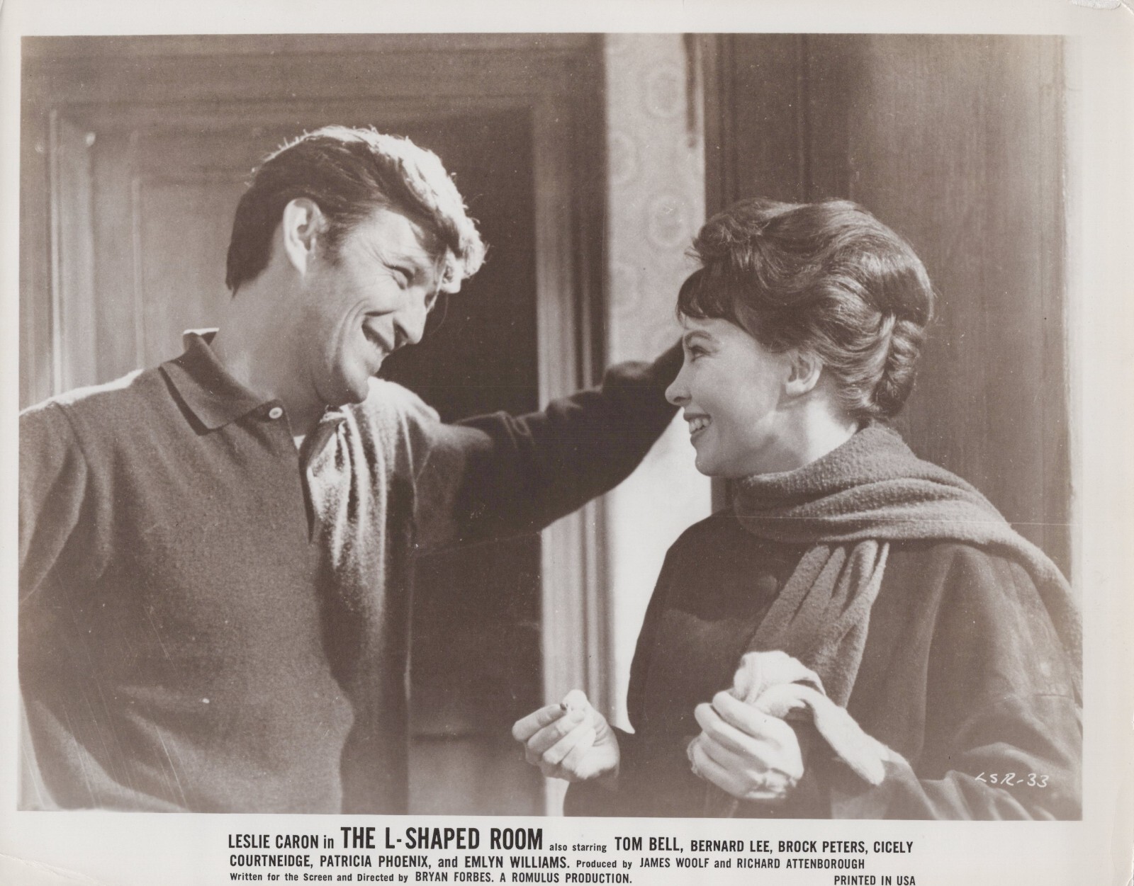 Hollywood Leslie Caron + Tom Bell in The L-Shaped Room (1962) Orig Photo 847