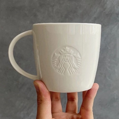 Starbucks Cup Embossed Mug White Ceramic Mug / Acrylic cup Classic Coffee Cup Starbucks Cup Embossed Mug White Ceramic Mug / Acrylic cup Classic Coffee Cup