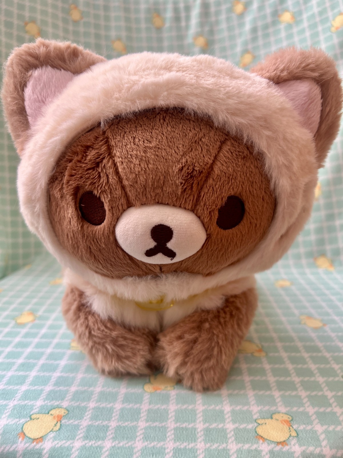 Chairoikoguma Cat Outfit Kneeling Plush 2023 Rilakkuma Neko Onsen Theme Rare
