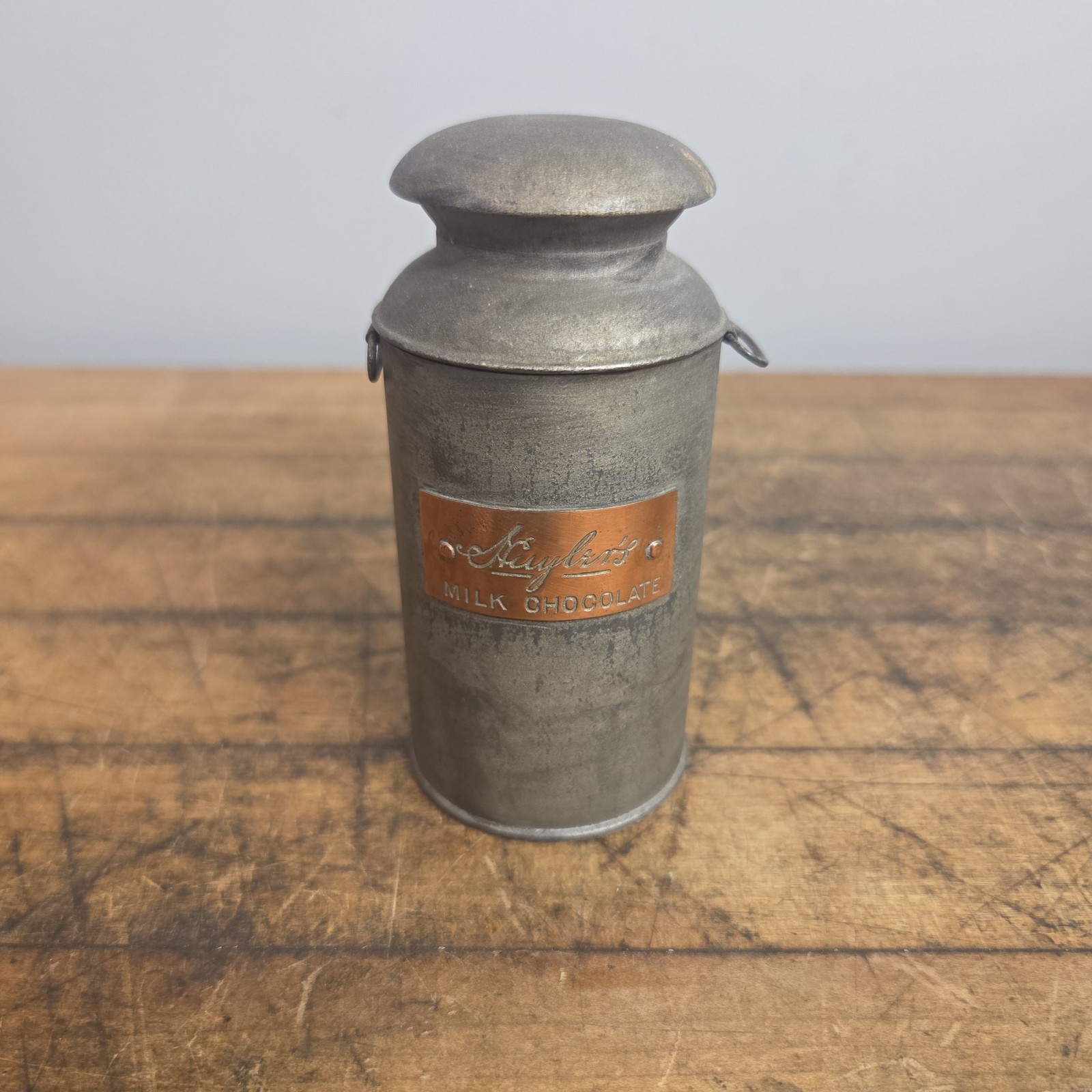 Antique Huyler\'s Milk Chocolate Candy Tin Container In the shape of a Milk Can