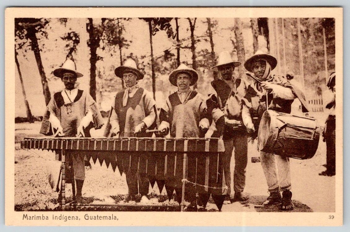 1910-20\'s GUATEMALA C.A. MARIMBA INDIGENA ANTIQUE POSTCARD