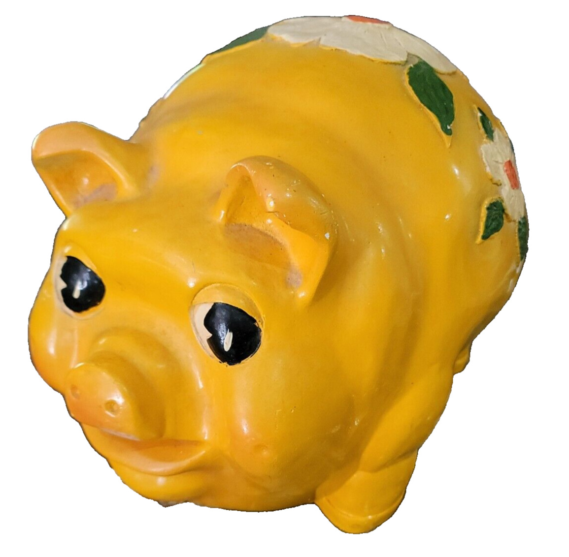 Giant VTG Piggy Bank Yellow Plaster /Chalk ware A-Z CO. 1977 Pig Rare HTF
