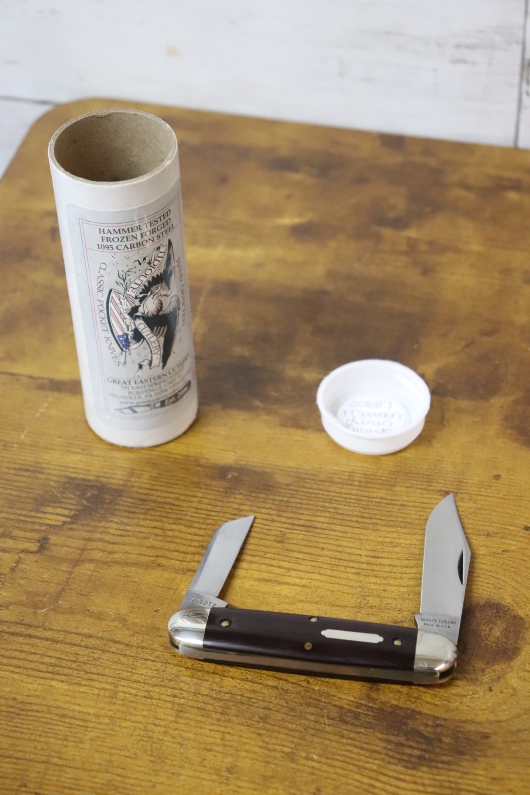 Great Eastern Cutlery #35 Tidioute Churchill 351217 2-Blade Knife Tube Looks New