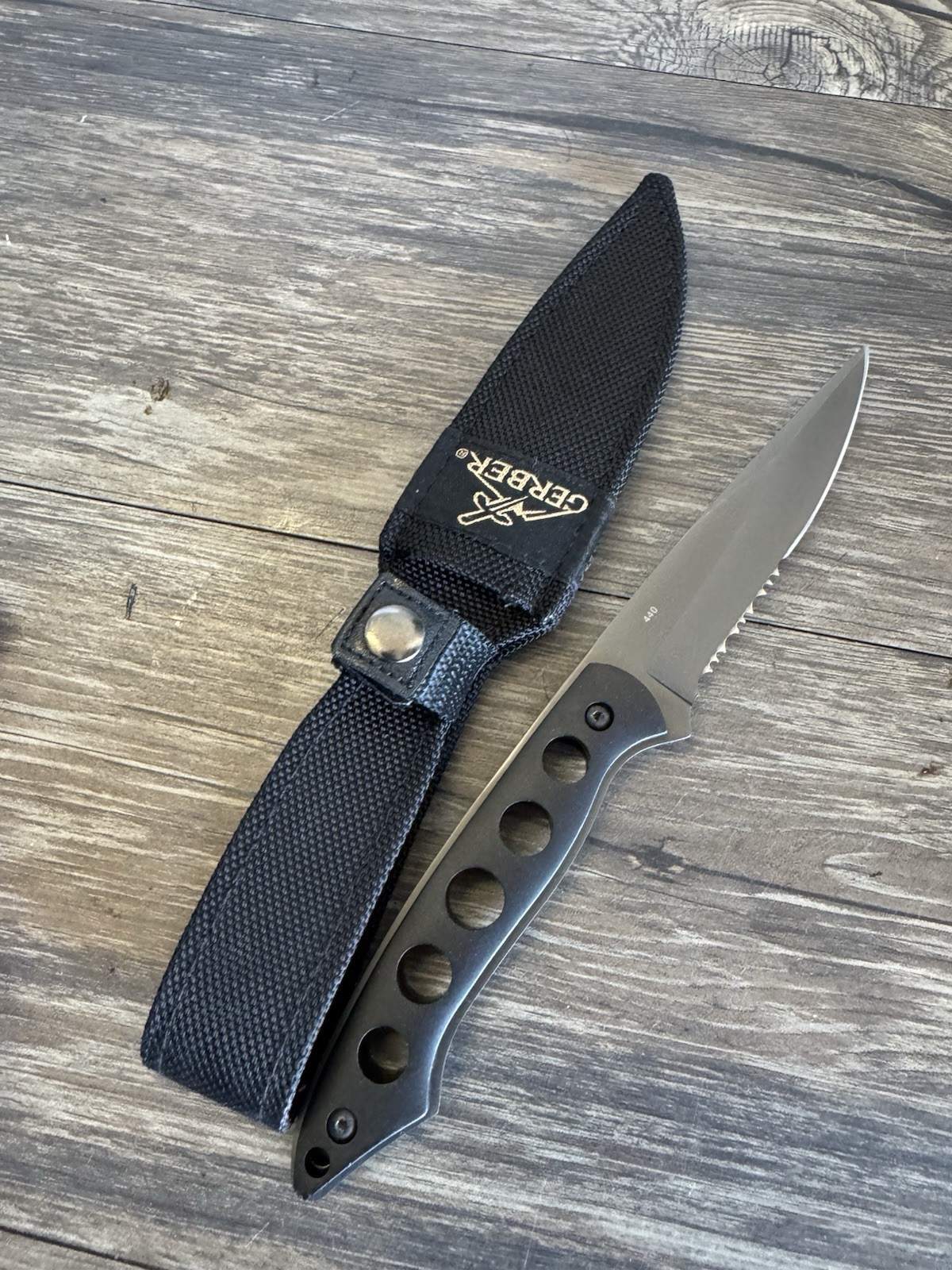RARE/DISCONTINUED Gerber Bolt 440 Fixed Blade Tactical Knife W/Original Sheath