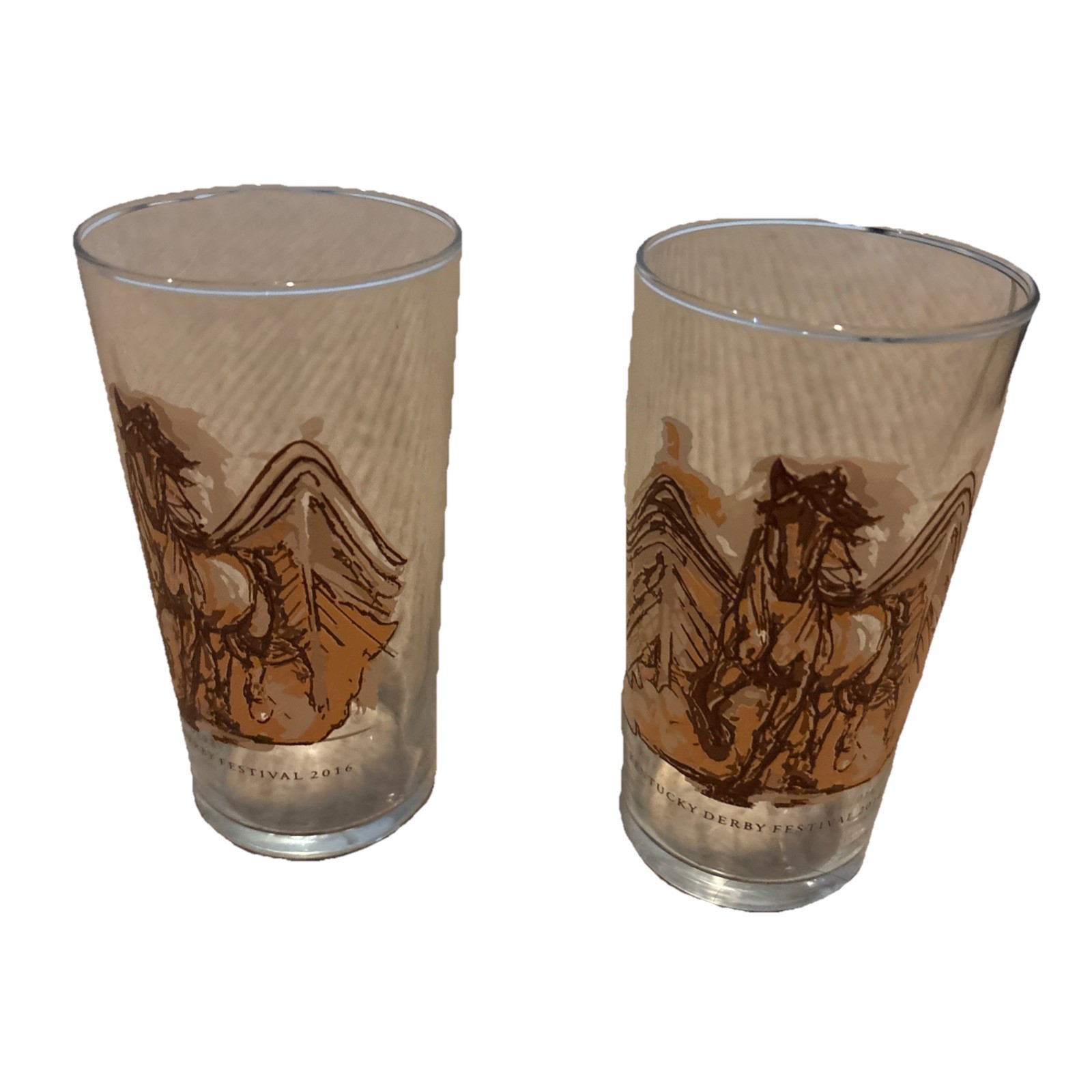 2016 KENTUCKY DERBY FESTIVAL Lot of 2 MINT JULEP Glass GLASSES