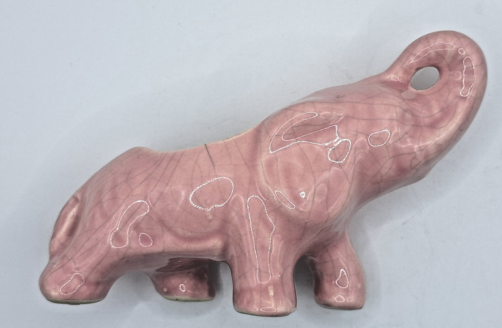 Vintage Pink Ceramic Elephant Planter Trunk Up MCM Mid Century Retro Kitsch Pot Vintage Pink Ceramic Elephant Planter Trunk Up MCM Mid Century Retro Kitsch Pot