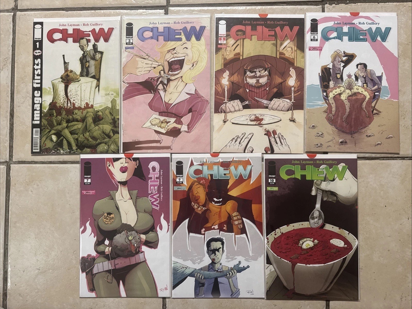 CHEW #1 IMAGE FIRSTS & 3 5 6 7 9 10 & Secret Agent Poyo 1 Image Comics 2012 CHEW #1 IMAGE FIRSTS & 3 5 6 7 9 10 & Secret Agent Poyo 1 Image Comics 2012