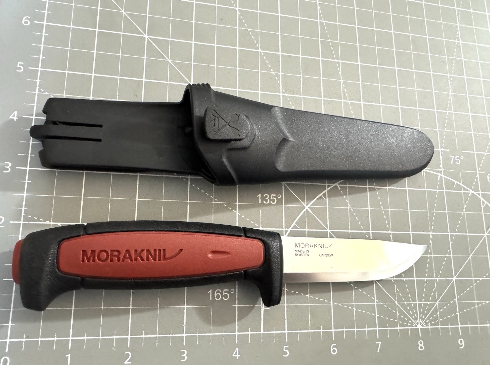 MORAKNIV Craftline PRO C Red-Black Handle Fixed Blade Knife w Combi-Sheath NEW