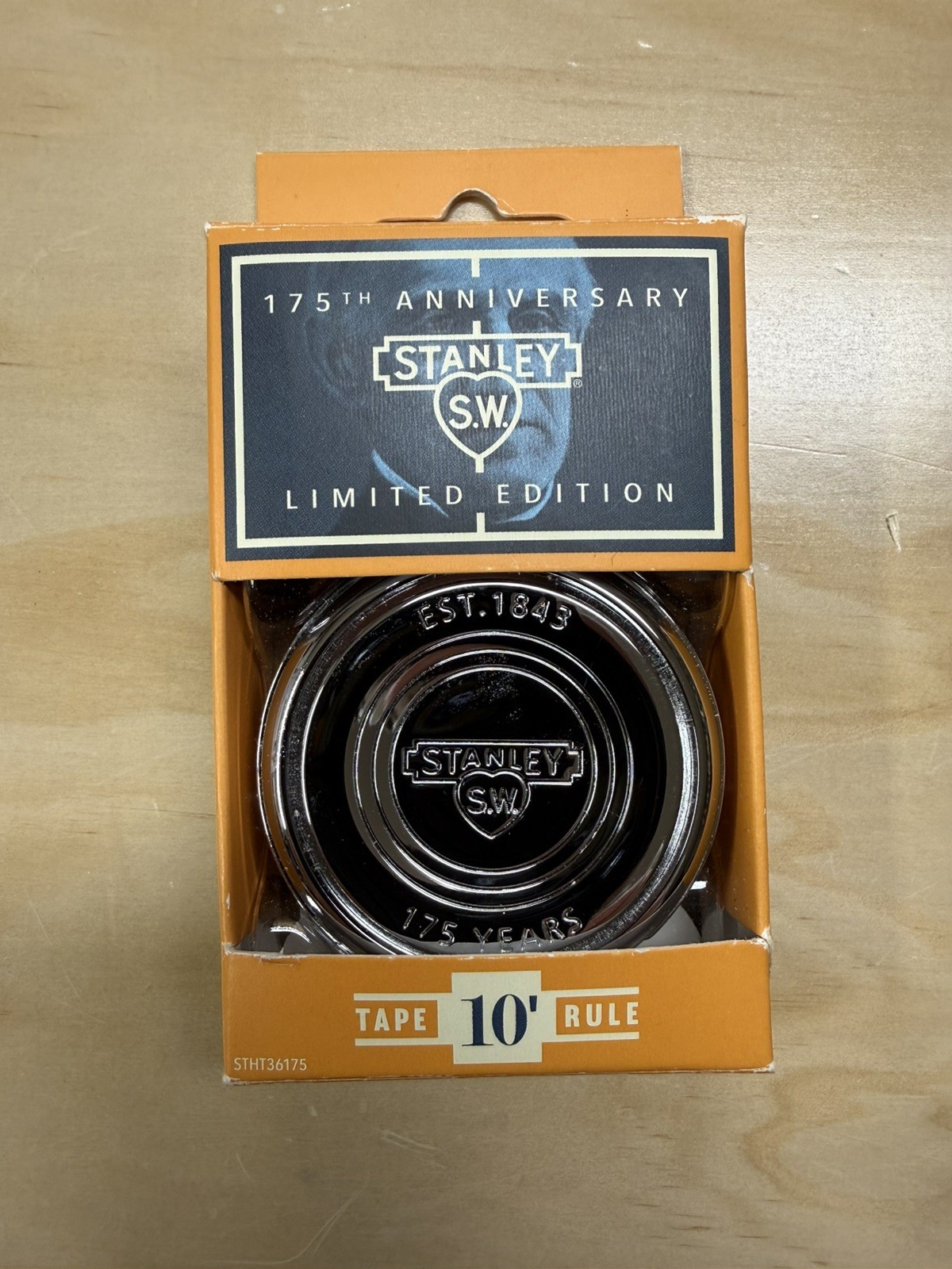 10' STANLEY 175th ANNIVERSARY TAPE RULE in ORIGINAL BOX-VINTAGE HAND TOOL 10' STANLEY 175th ANNIVERSARY TAPE RULE in ORIGINAL BOX-VINTAGE HAND TOOL