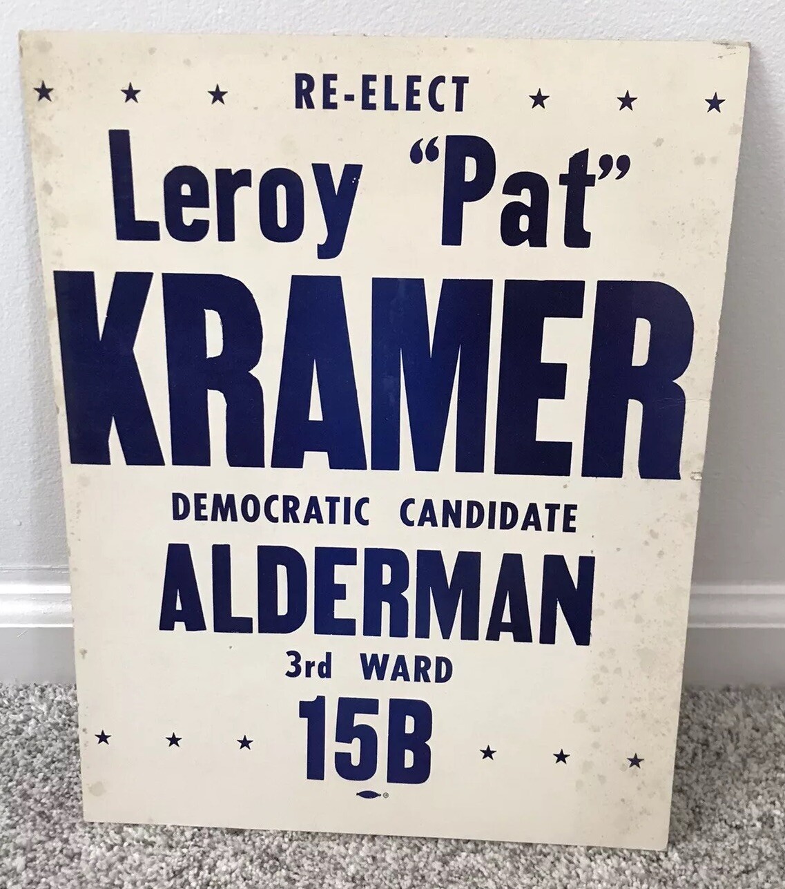 1940s POLITICAL POSTER Tonawanda Ny Western Ny Buffalo Actual Vtg sign