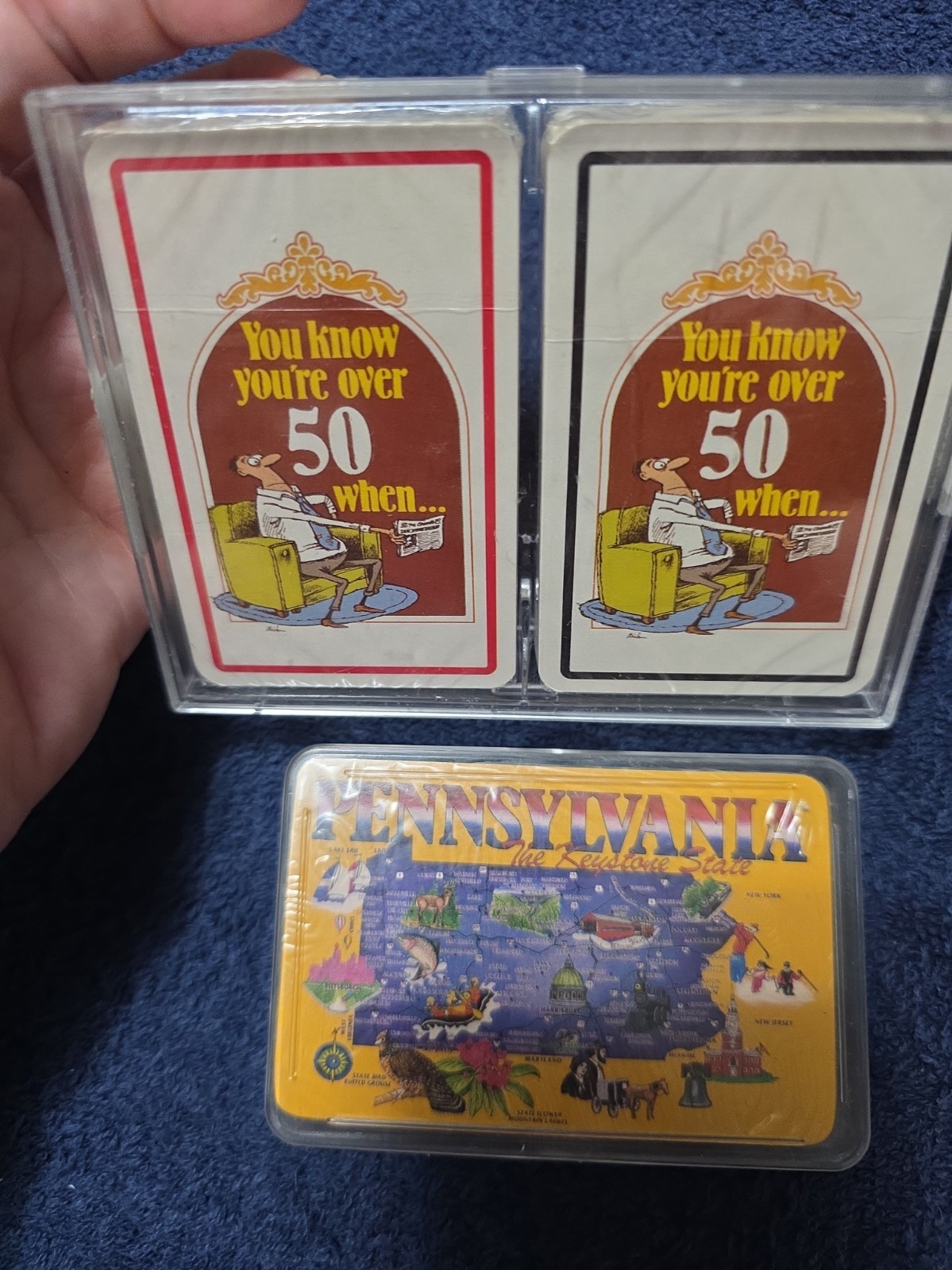 Lot Of Vintage Novelty 2 Playing Card Gift Sets
