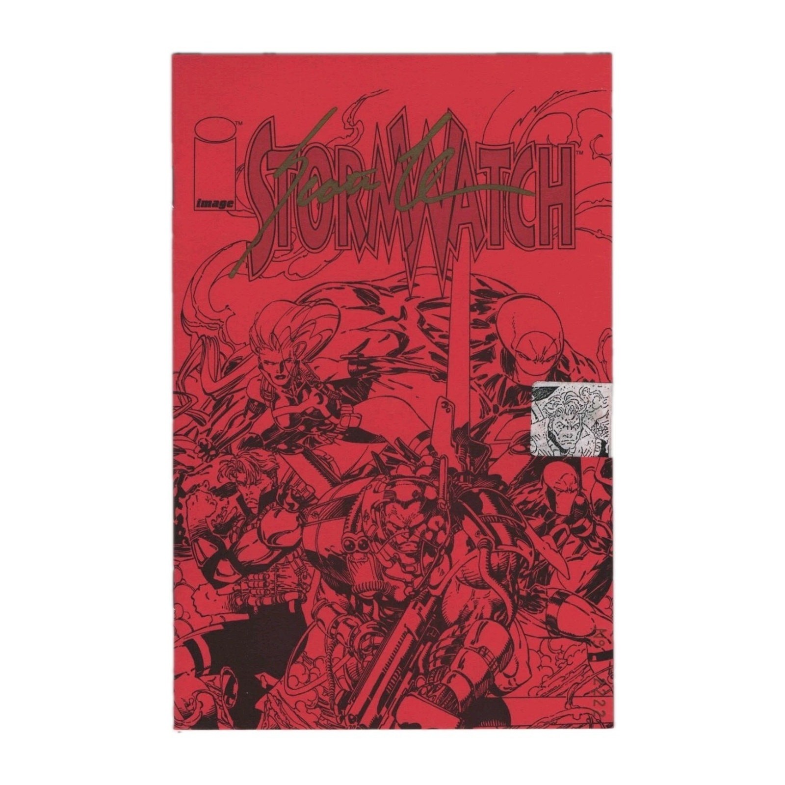 Stormwatch #1 Ashcan Variant Red Homage Image Comic Signed Scott Clark COA