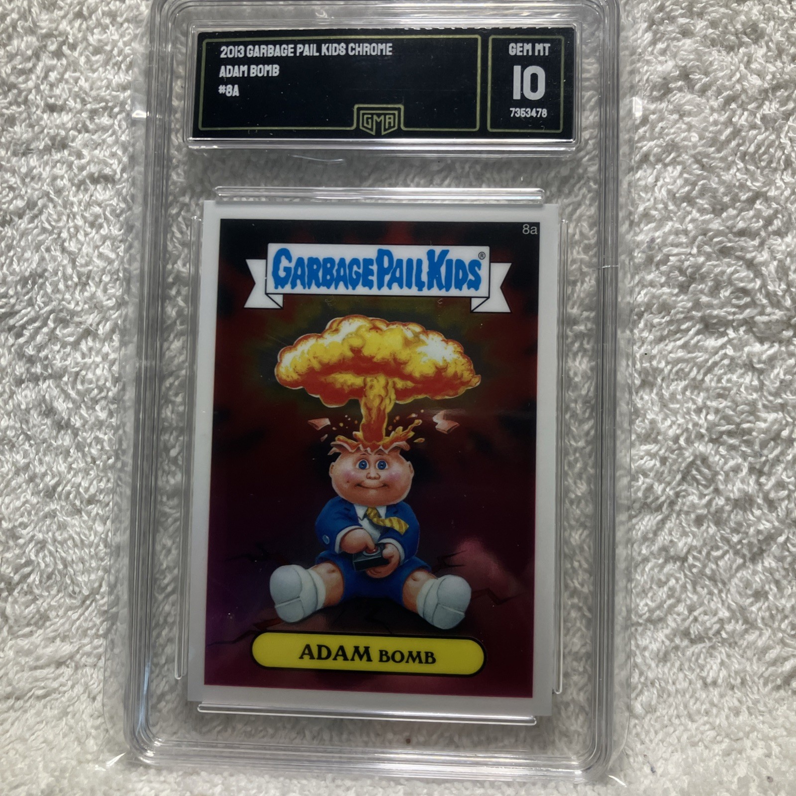 2013 Topps Garbage Pail Kids Chrome Series 1 ADAM BOMB 8a Card GMA 10 GEM MINT