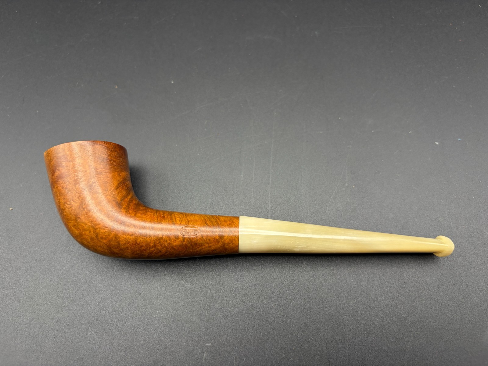VINTAGE ROPP MADE IN FRANCE ZULU ESTATE PIPE  HORN STEM - BARELY SMOKED