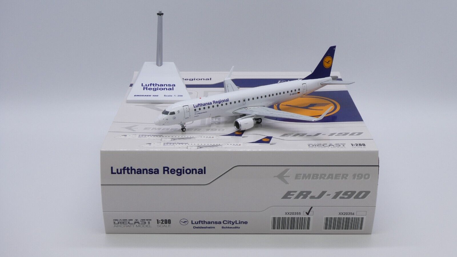 Lufthansa Regional EMBRAER ERJ-190LR Reg: D-AECA JC Wings 1:200 XX20355 (E)
