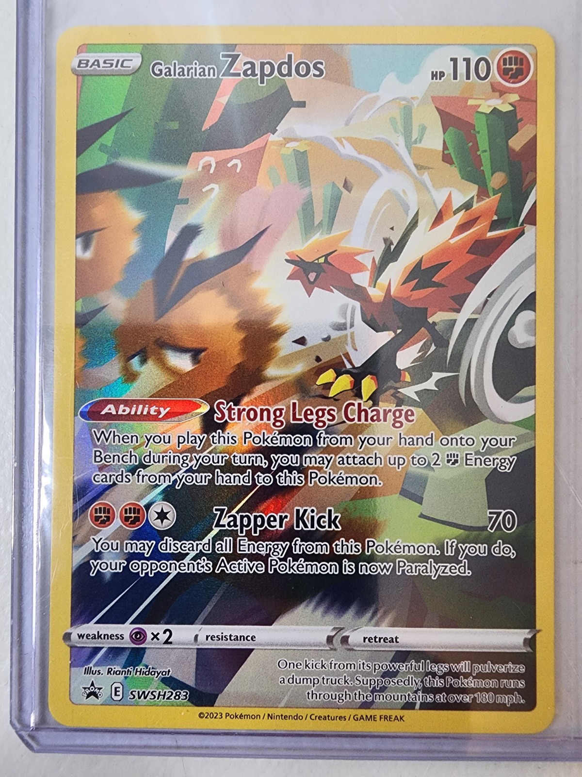 Galarian Zapdos SWSH283 Sword & Shield Promo Holo Full Art Rare Pokemon Card NM Galarian Zapdos SWSH283 Sword & Shield Promo Holo Full Art Rare Pokemon Card NM