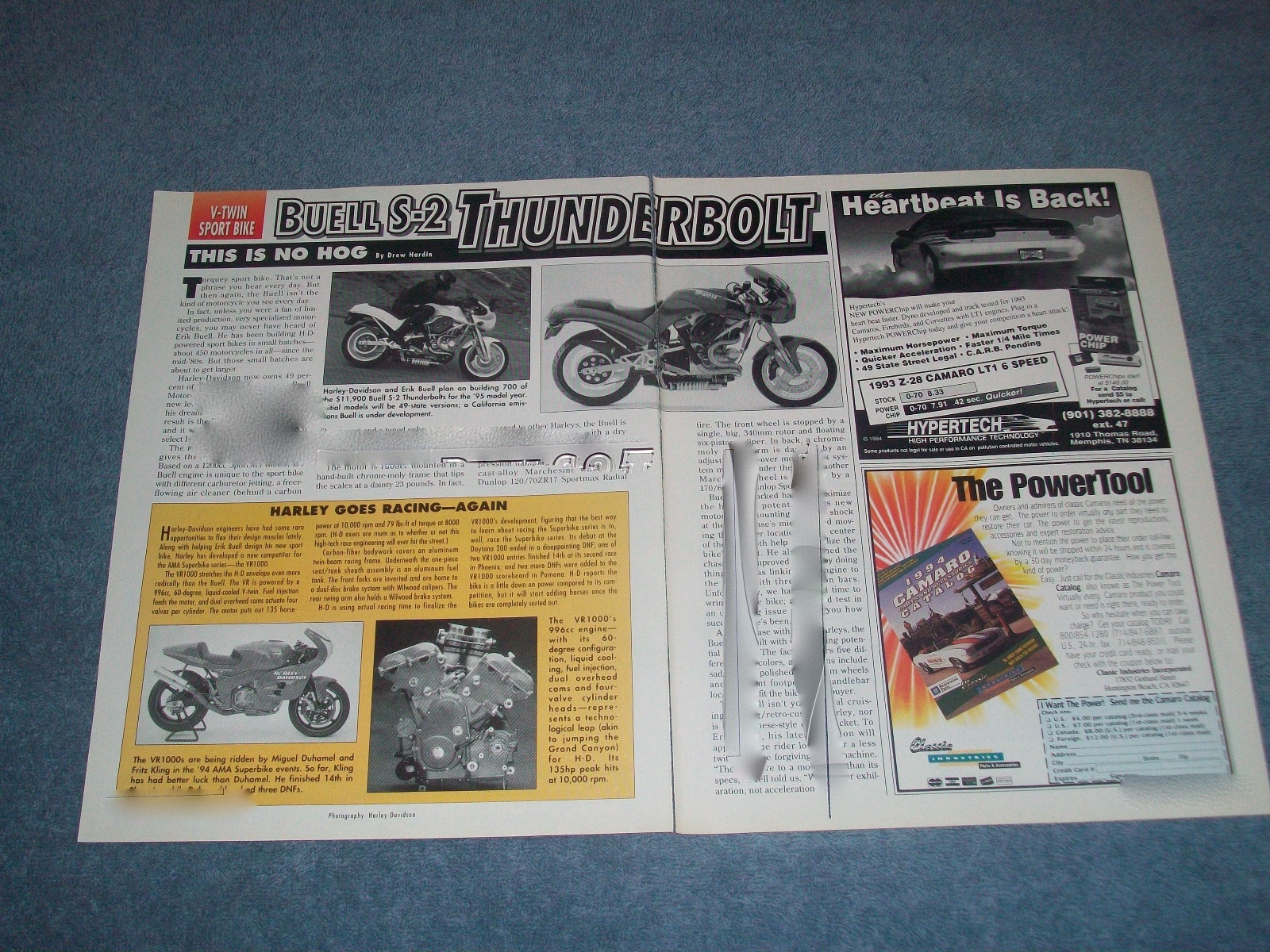 1995 Buell S-2 Thunderbolt Sport Bike Info Article 