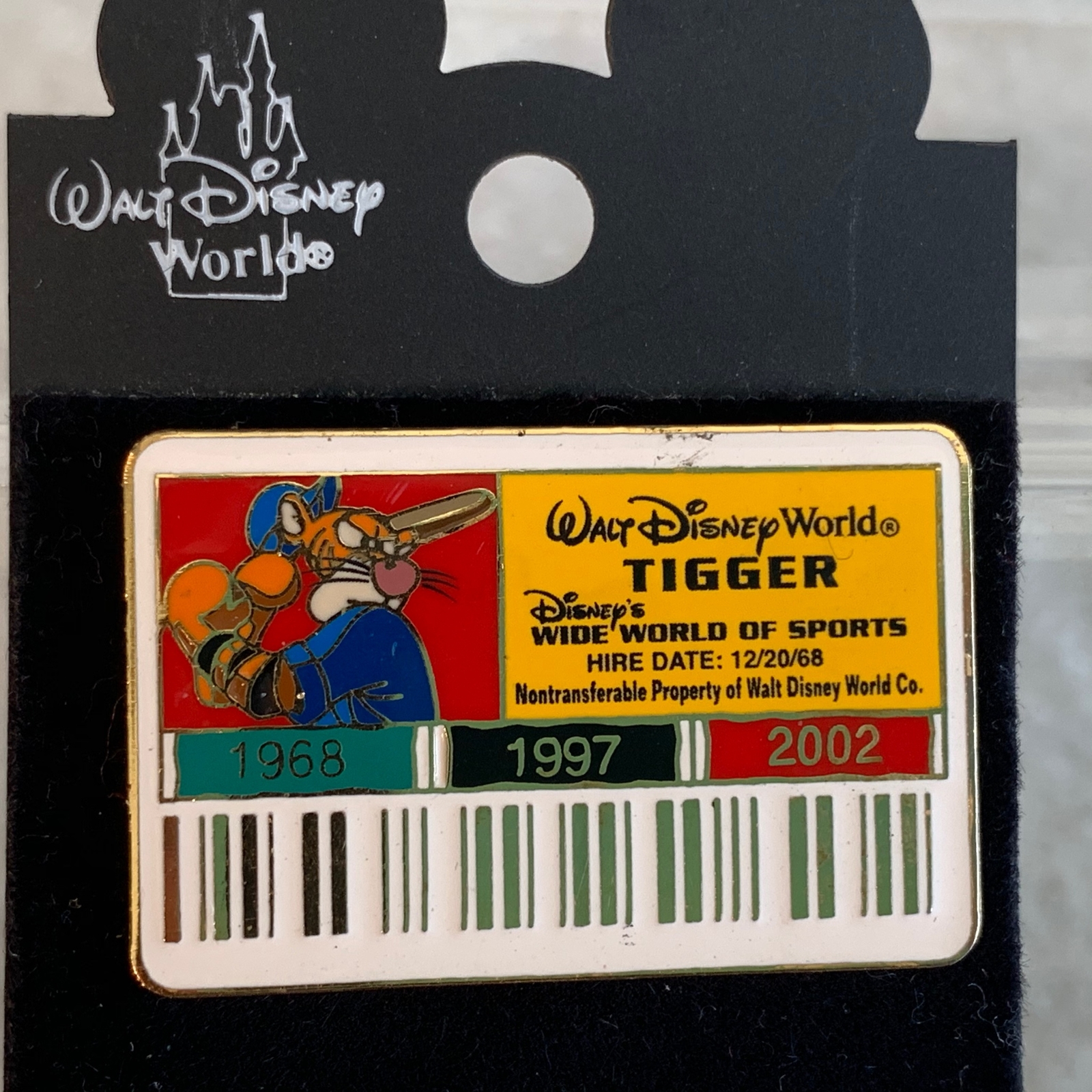 Walt Disney World Trading Pin Cast ID Tigger 2002 Limited Edition Wide Sports