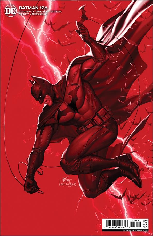 Batman (3rd Series) #126B VF/NM; DC | 1:25 Variant Lee InHyuk Red Cover - w/Bag+ Batman (3rd Series) #126B VF/NM; DC | 1:25 Variant Lee InHyuk Red Cover - w/Bag+