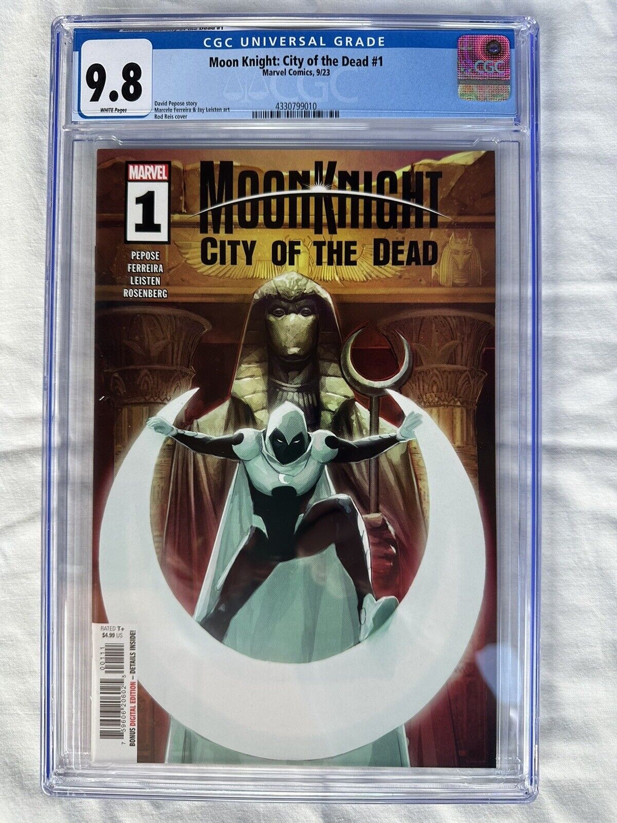 Moon Night City of the Dead #1 CGC 9.8 (09/2023) Marvel Comics, Rod Reis Cover