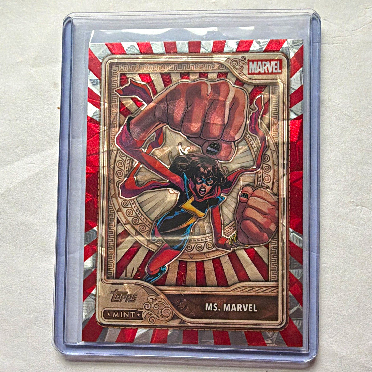Topps 2026 Topps Mint Marvel (MCU) Ms. Marvel #49 Red Diamanté 1/5
