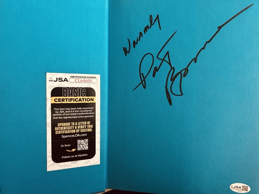 Pat Boone signed autograph inscribed Warmly Together Family hardcover book JSA