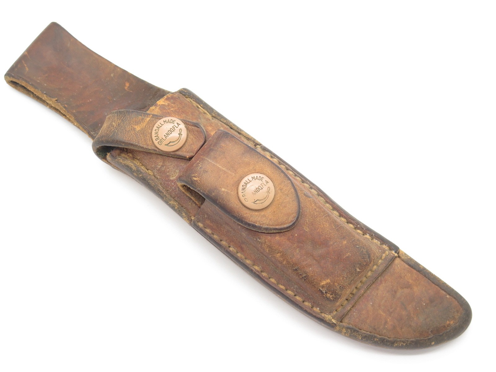 Vtg c. 1960s Randall Made Orlando 3-6 Leather Fixed Blade Hunting Knife Sheath