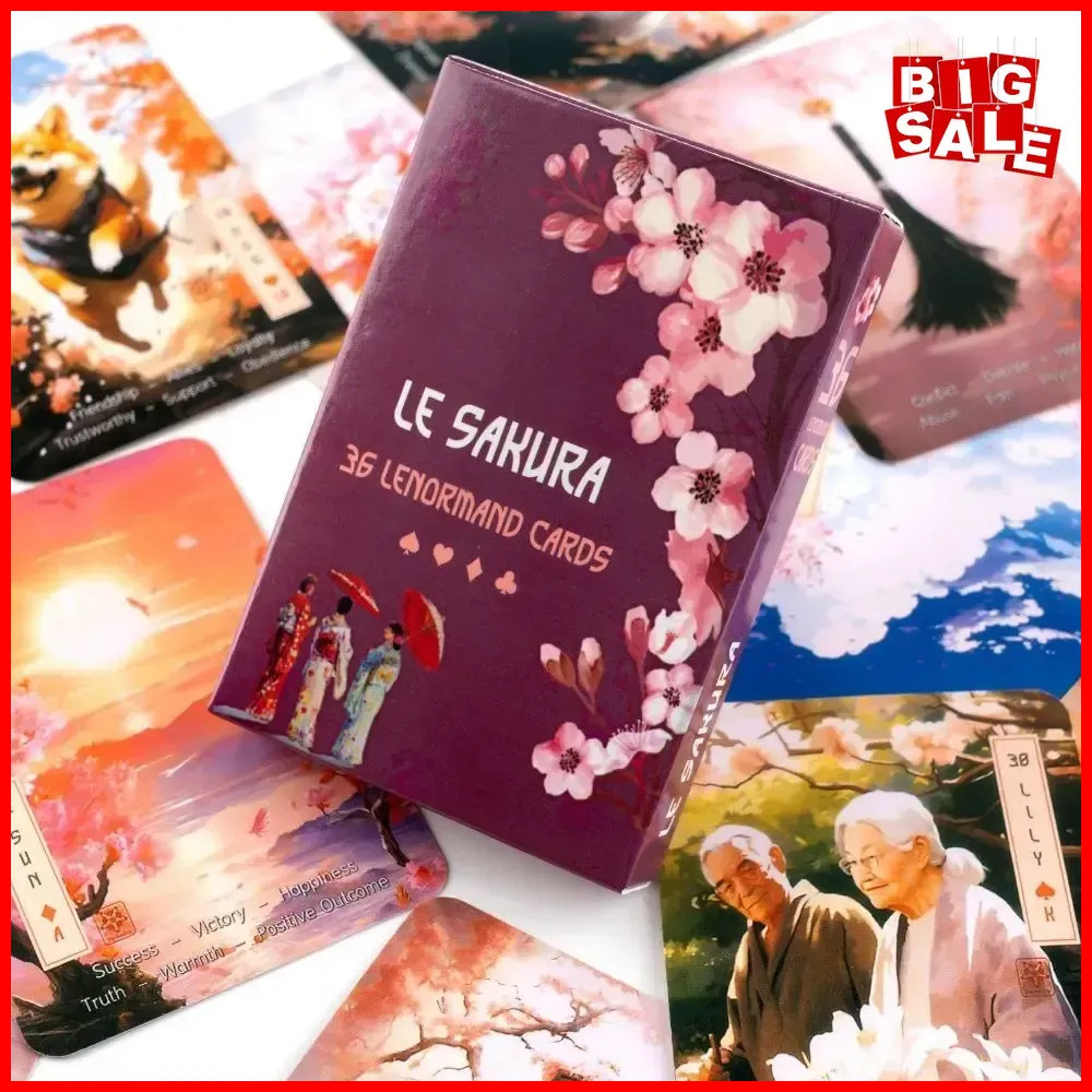 Le Sakura Lenormand Deck 36 Cards Japanese Cherry Blossom Oracle Divination Le Sakura Lenormand Deck 36 Cards Japanese Cherry Blossom Oracle Divination