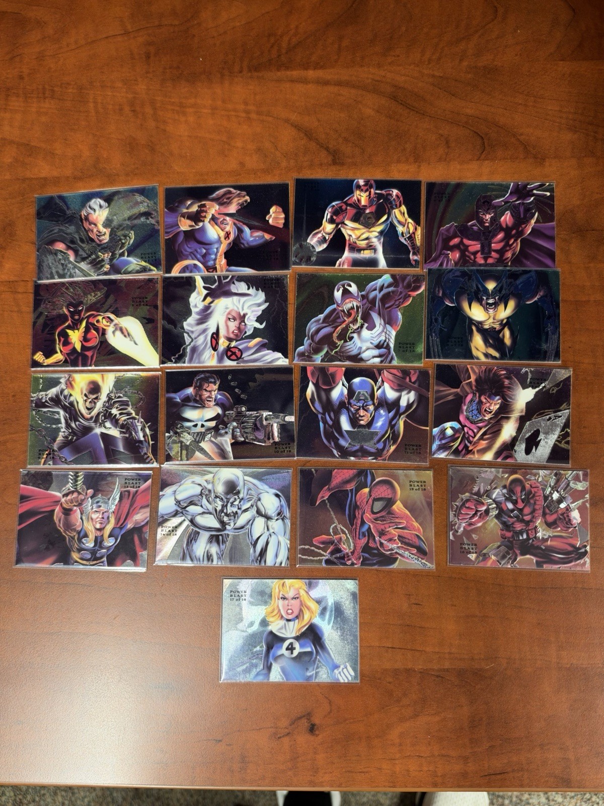 1994 Marvel Universe Flair Power Blast - Set 17 Of 18. 