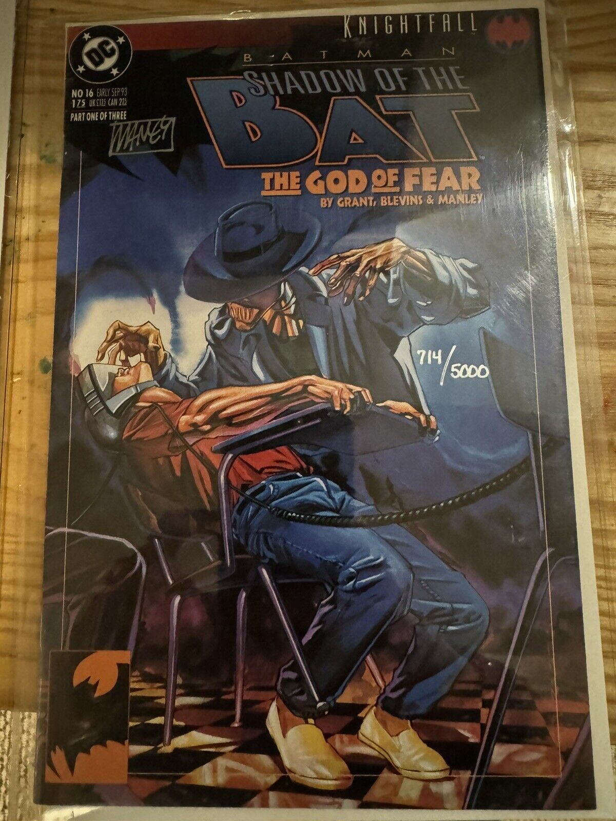 SHADOW Of The BAT #16 Vol.1 DC - 1993 - SIGNED w/COA  Mike Manley