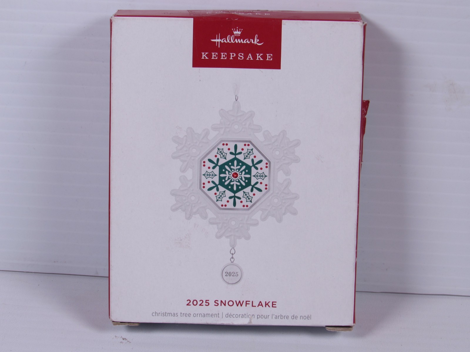 HALLMARK 2025 SNOWFLAKE PORCELAIN ORNAMENT NEW
