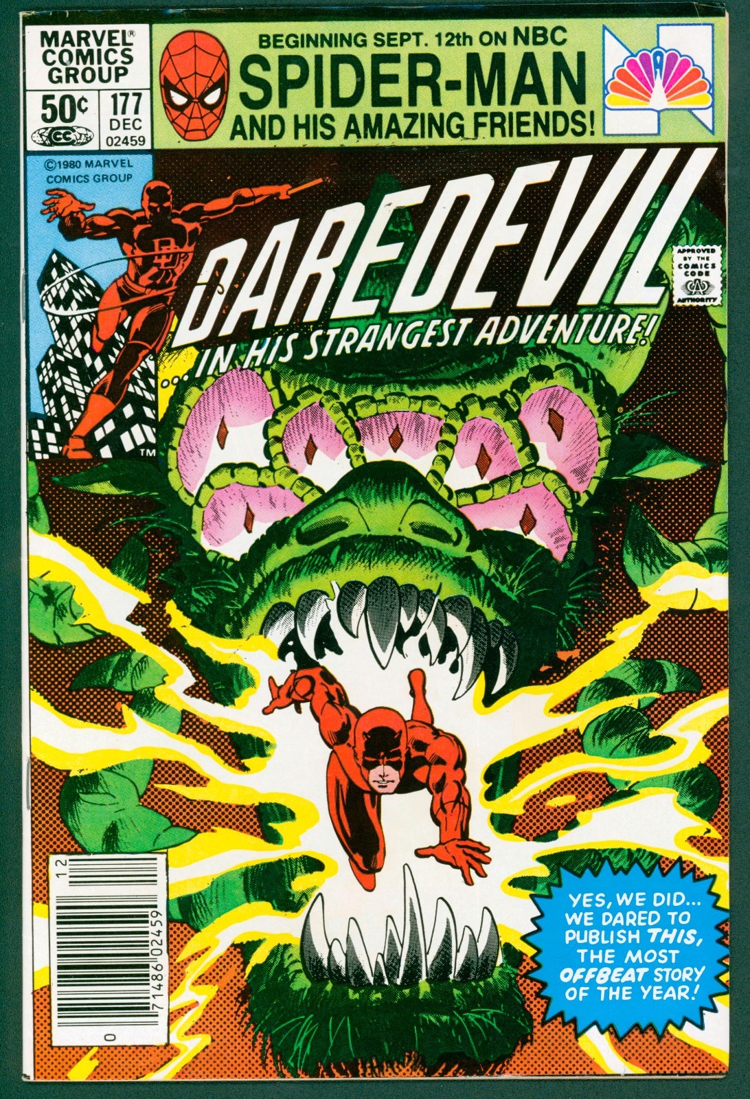Daredevil 177 VF/NM 9.0 Miller Newsstand Marvel 1981