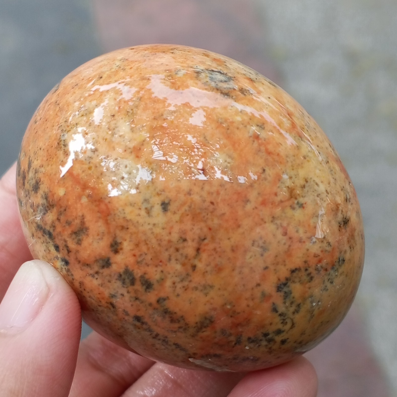 165gr Jasper Chalcedony Egg Stone Reiki Healing Energy Decoration