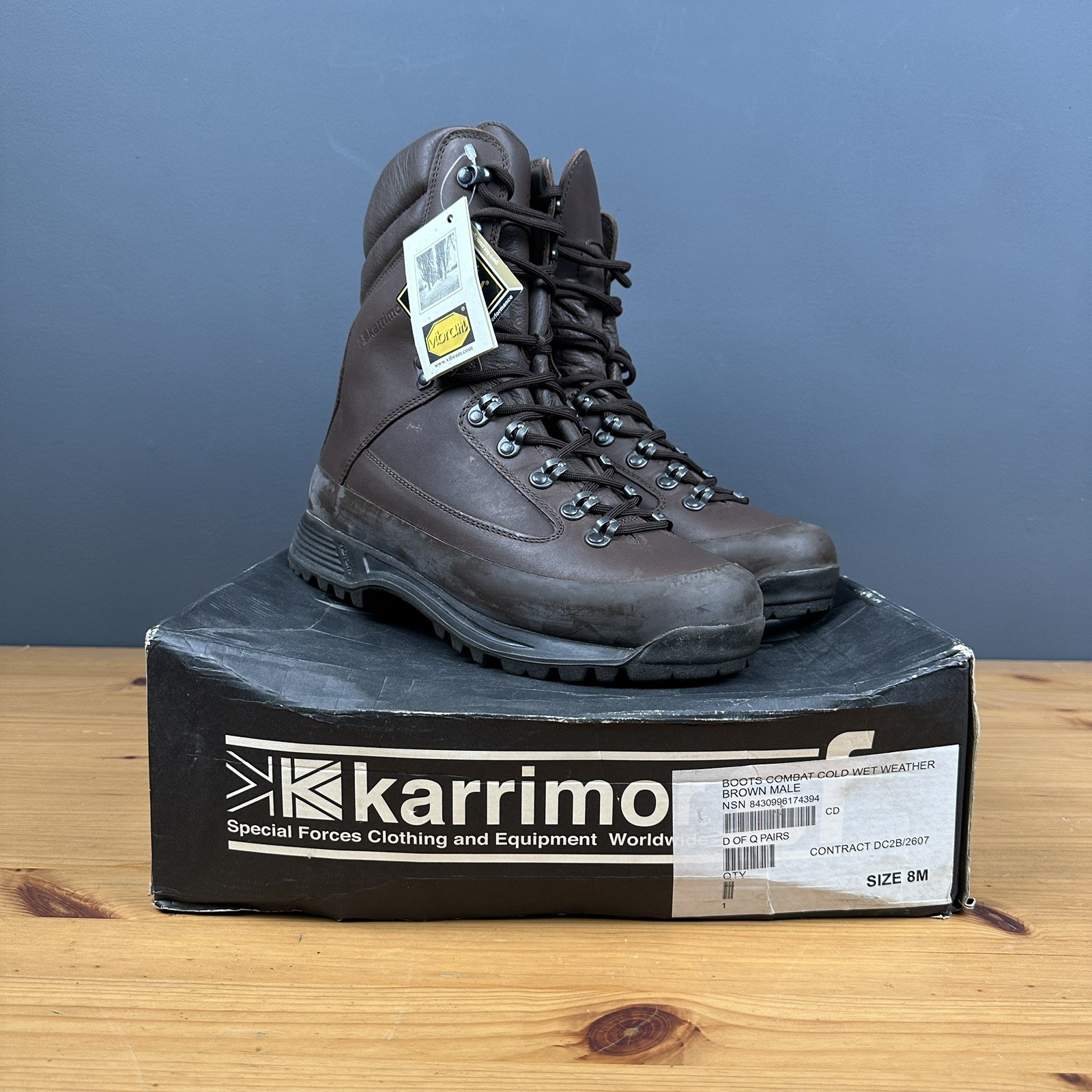 Karrimor SF Gore-Tex Cold Wet Weather Combat Boots Brown UK 8M British Army