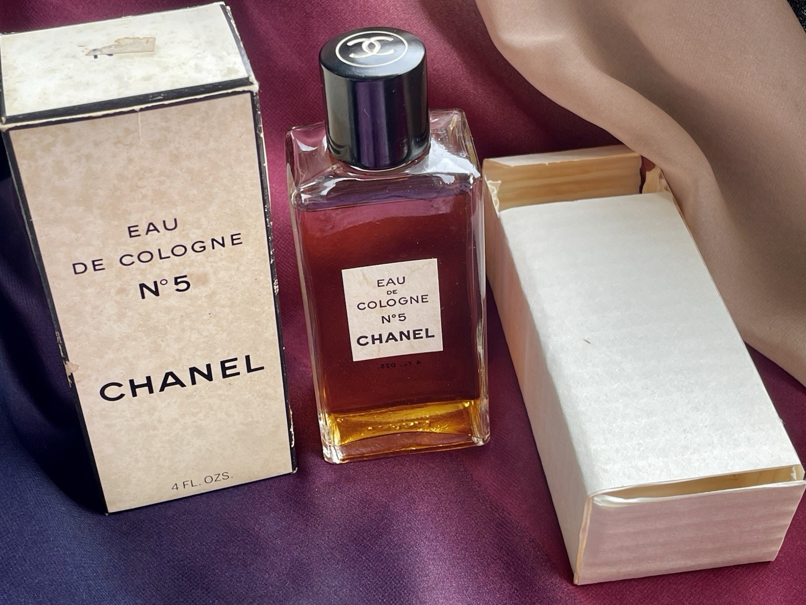 Vintage Chanel No 5 Paris Eau De Cologne 4oz Full Unused