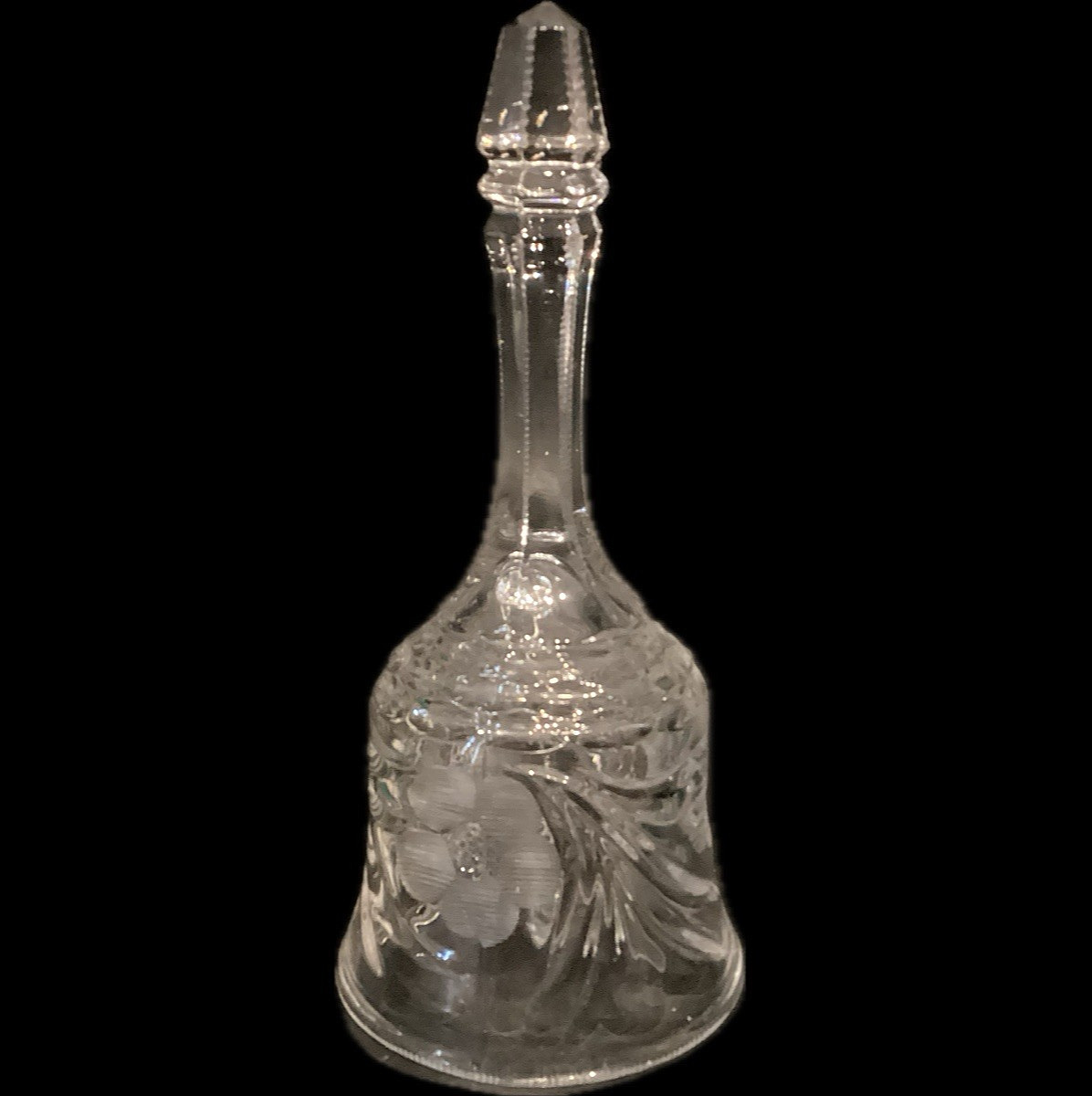 Crystal Bell Floral Pattern 7 3/4 Inch
