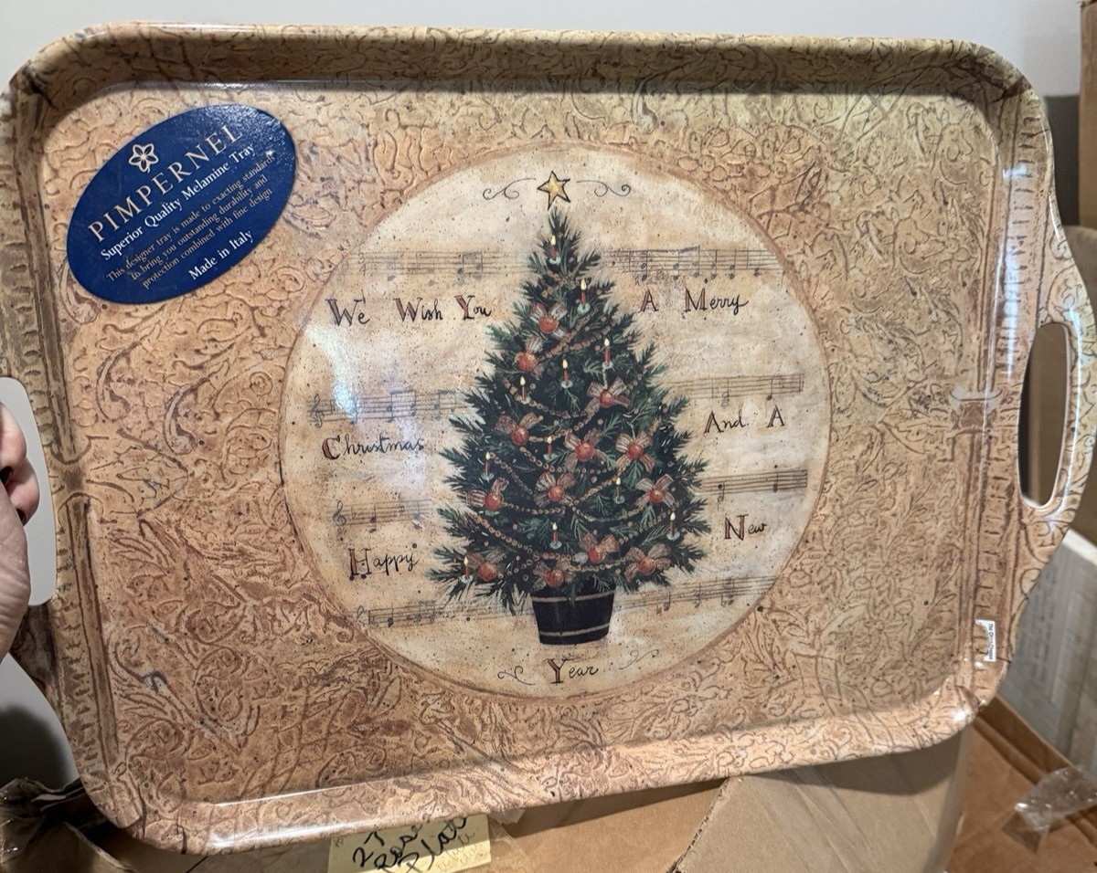 Pimpernel FESTIVE Christmas Tree Handled Melamine NWT Pimpernel FESTIVE Christmas Tree Handled Melamine NWT