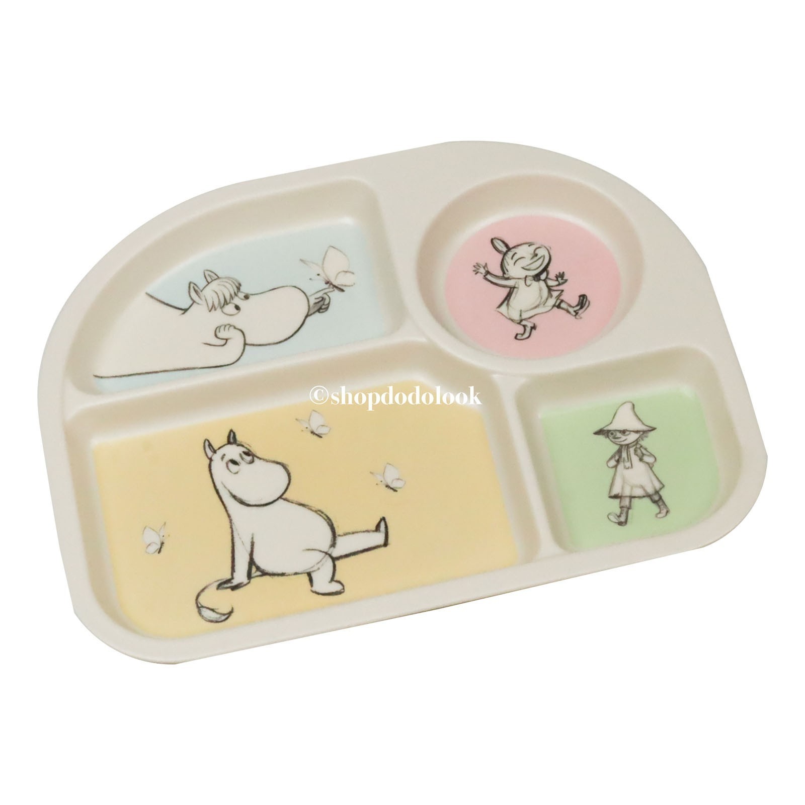 Moomin Sketch 4 Grid Divided Food Plate 10\ Moomin Sketch 4 Grid Divided Food Plate 10\