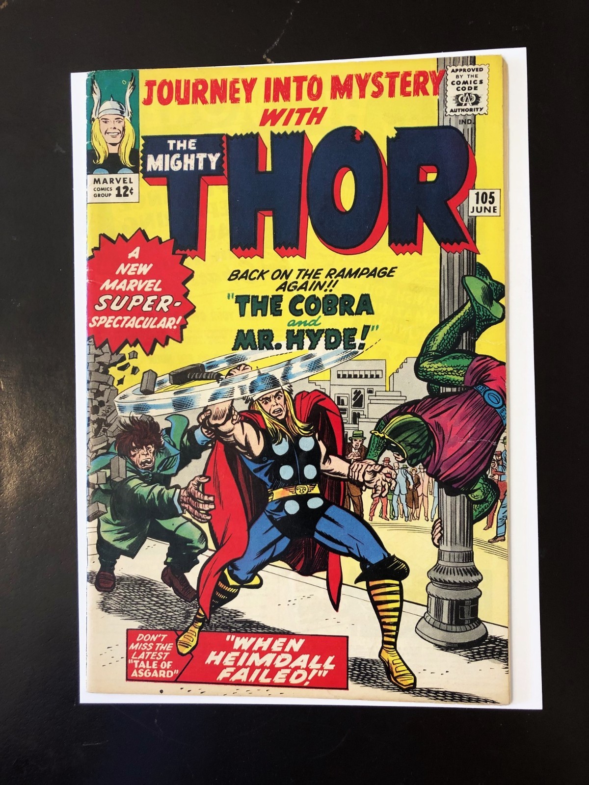 Journey into Mystery #105. VG+ 4.5. Thor. Heimdall. The Cobra & Mr. Hyde. 1964.