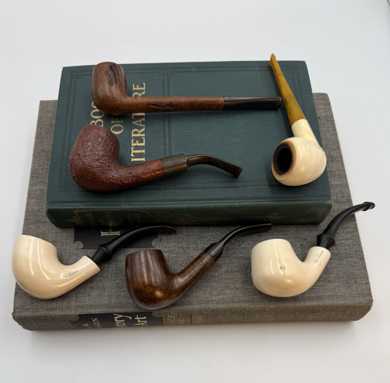  Vintage Lot of 6 Tobacco Pipes (Mokum, Esquire, others)