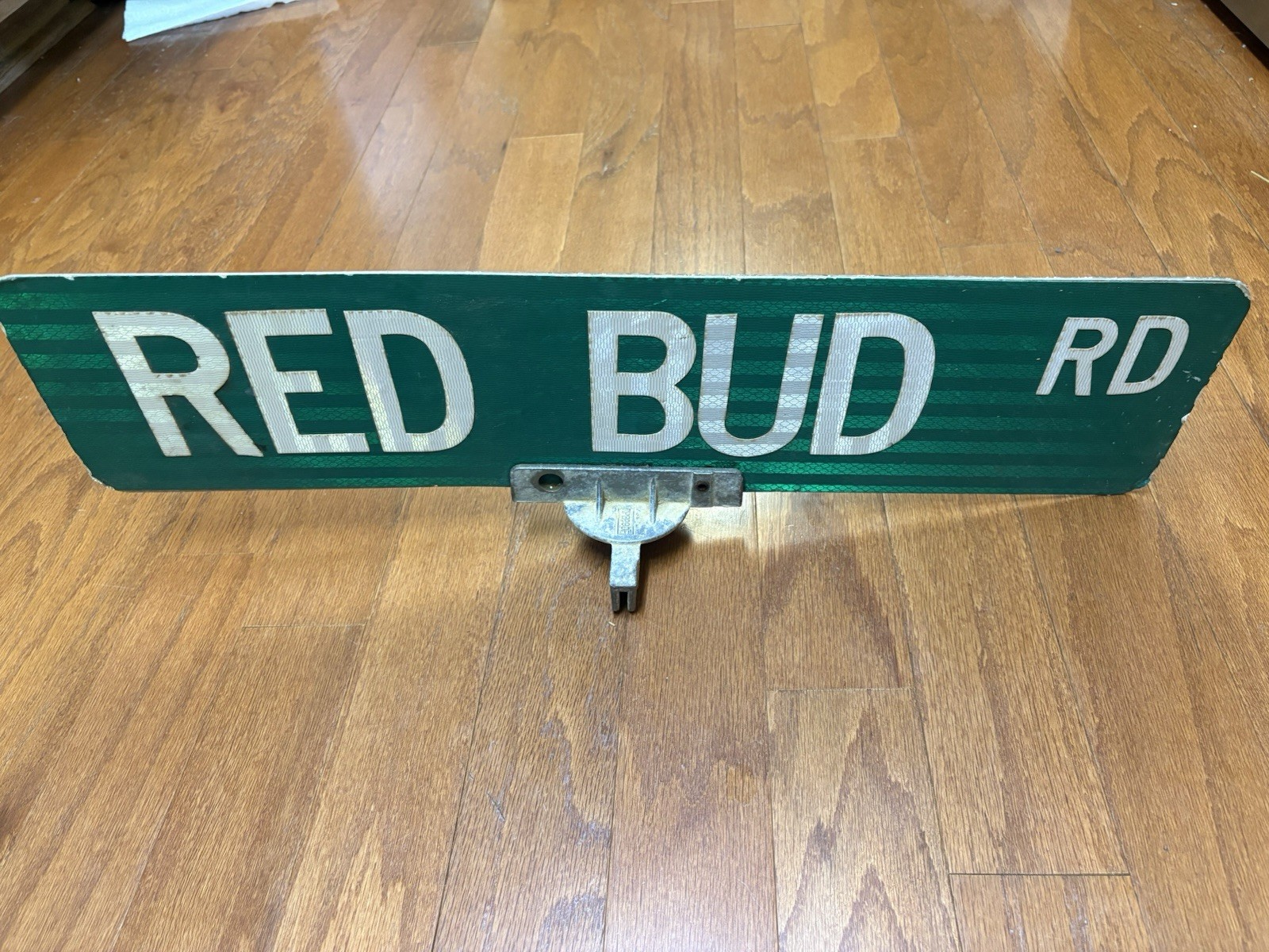 Authentic Red Bud Rd Street Sign With Bracket