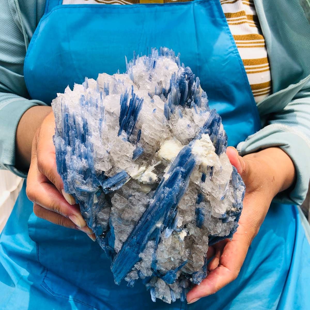 2530G Natural Kyanite Rough Mineral Specimen Blue Crystal Collectible DecoMH5981