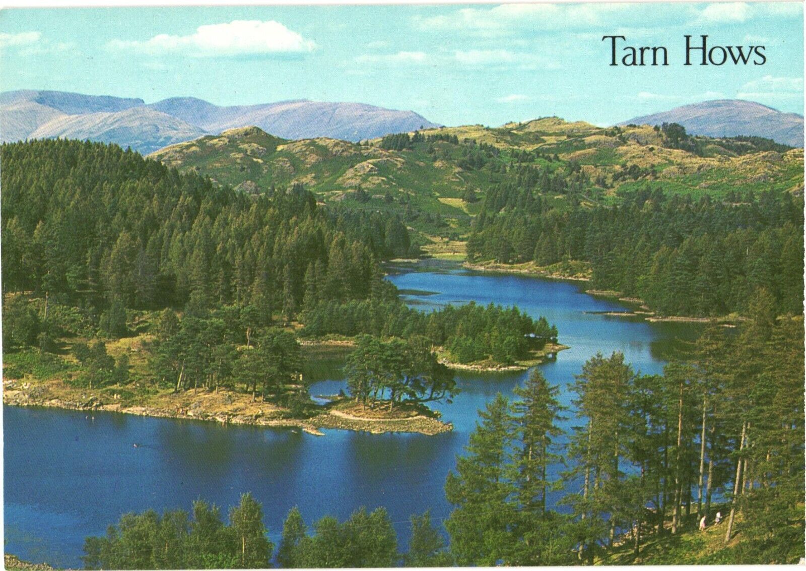 Bird's Eye View of Tarn Hows, Lake District National Park, England Postcard
