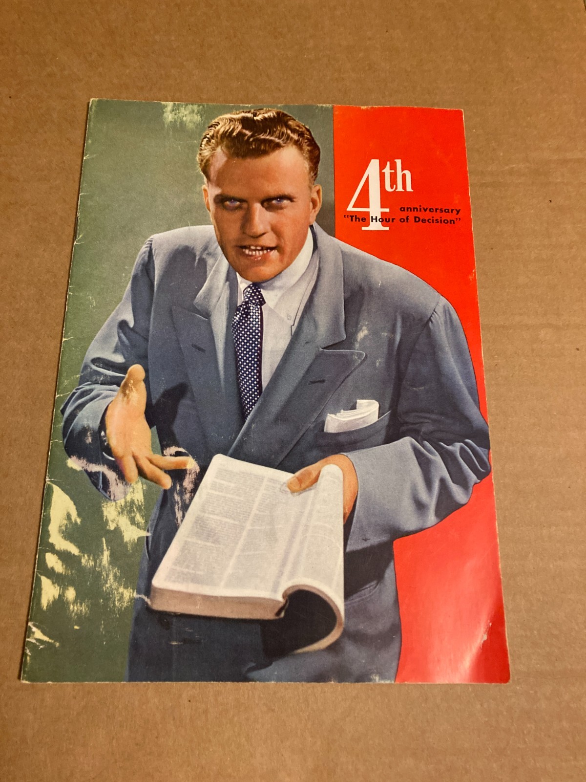 Vintage 1954 - Billy Graham - Hour of Decision 4th Anniversary Program Book 20 p